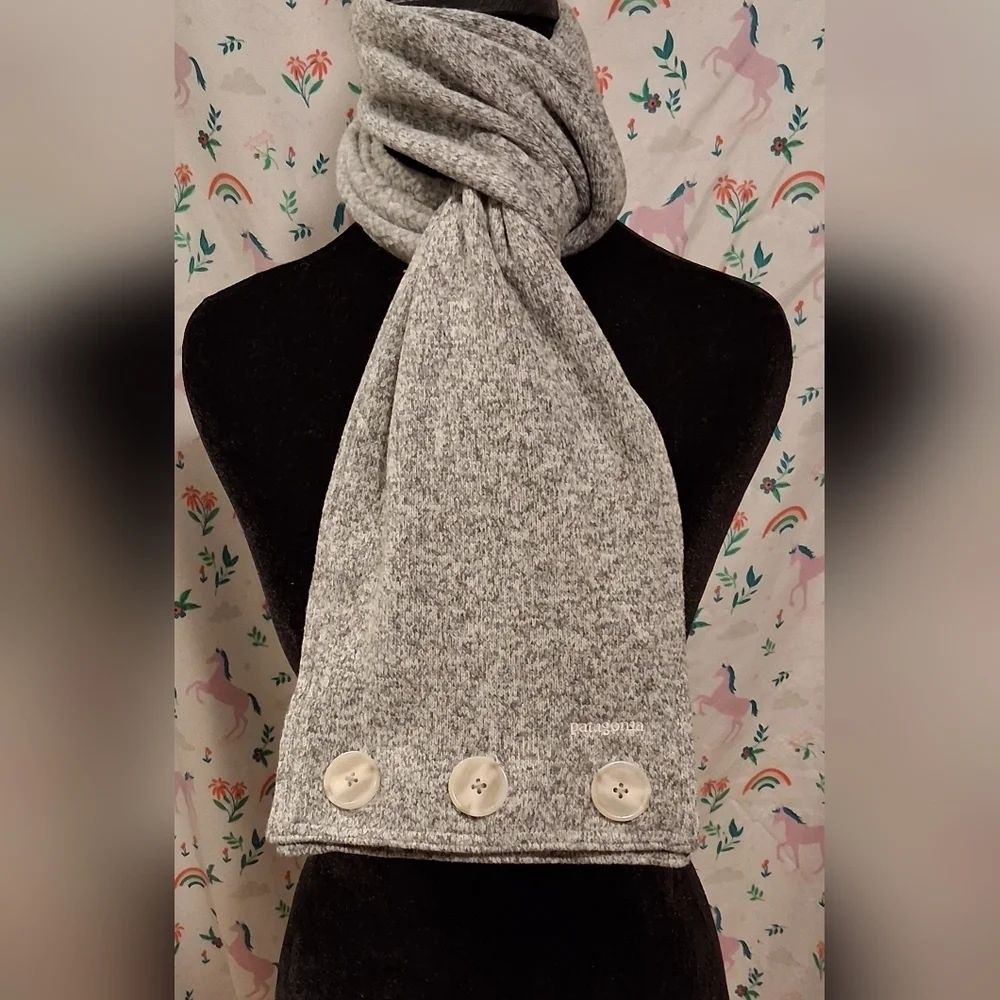 EUC Patagonia Grey Better Sweater Casual Everyday Neutral Winter Scarf Wrap